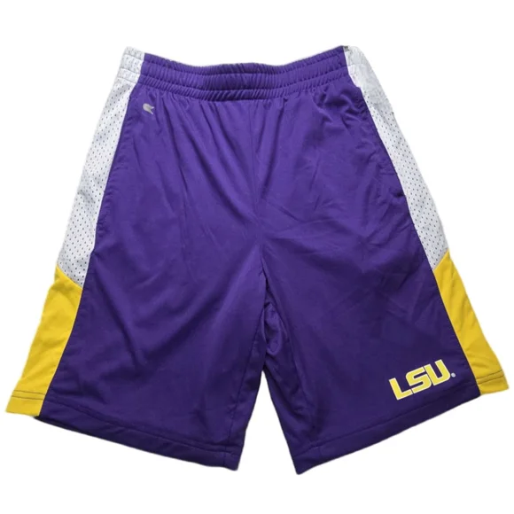LSU Tigers Colosseum Athletic Shorts Mens M Purple NCAA Basketball Gym Training - Picture 1 of 11